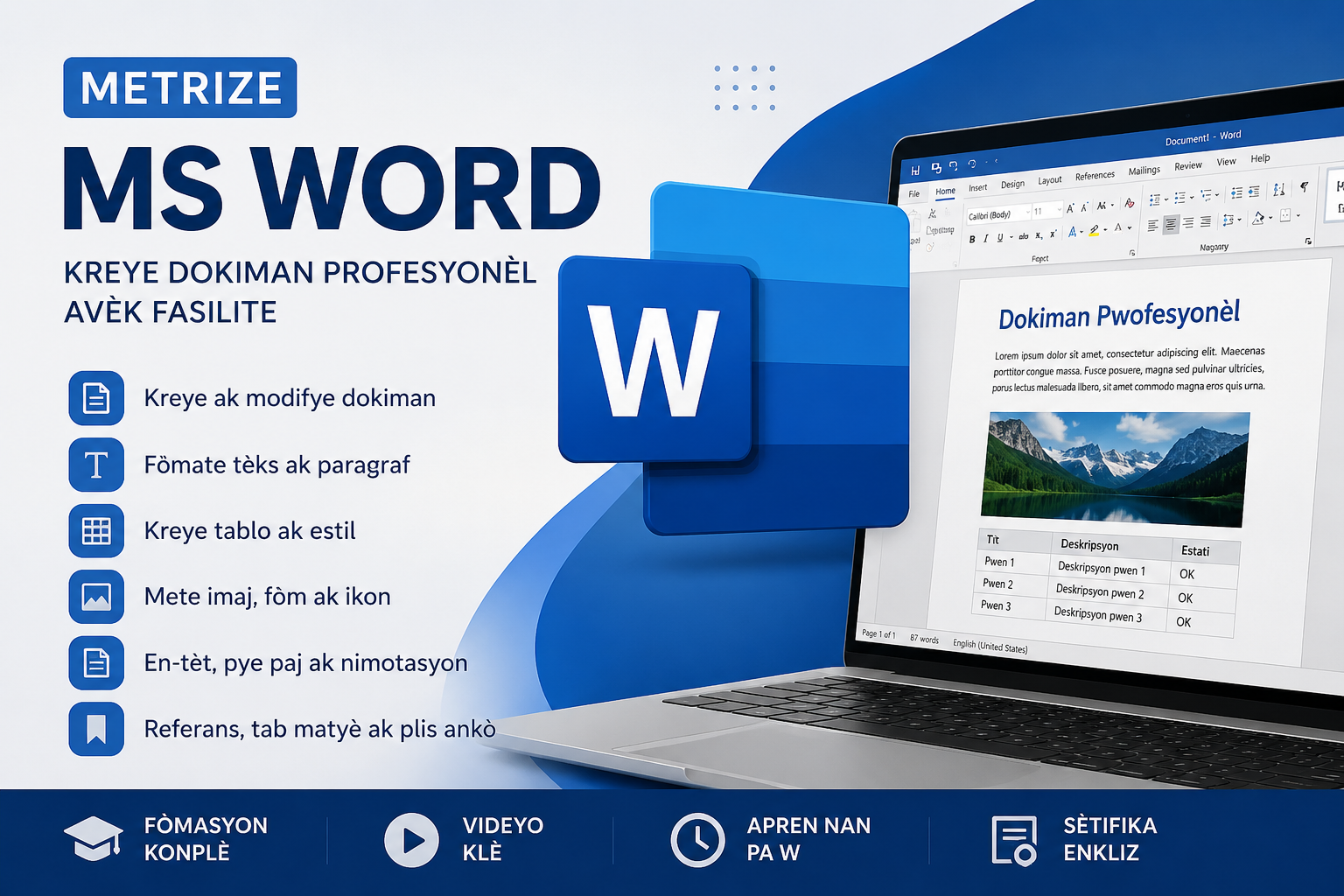 Metrize MS Word
